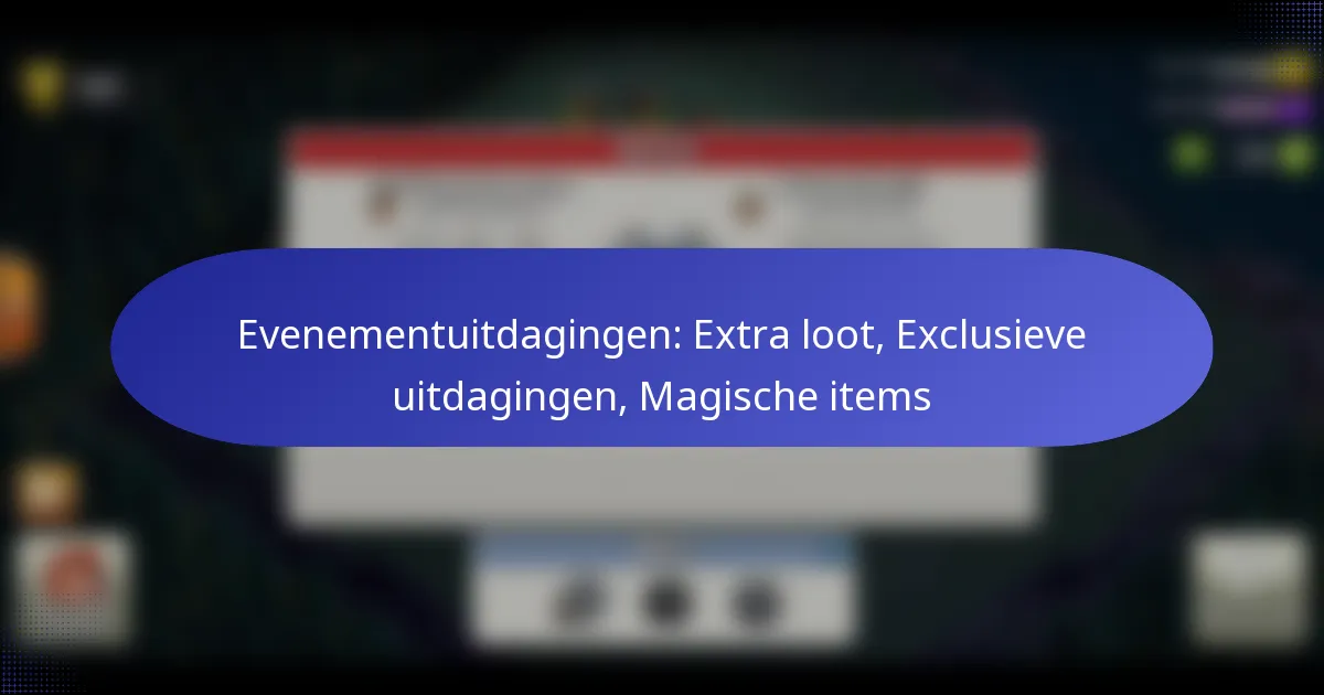You are currently viewing Evenementuitdagingen: Extra loot, Exclusieve uitdagingen, Magische items