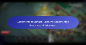 Read more about the article Evenementuitdagingen: Seizoensevenementen, Bonusloot, Unieke items