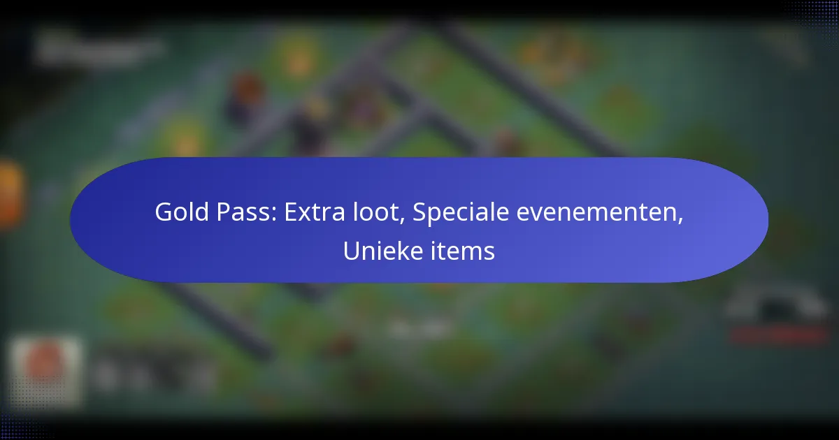 You are currently viewing Gold Pass: Extra loot, Speciale evenementen, Unieke items