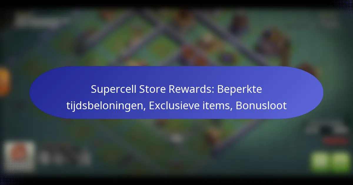You are currently viewing Supercell Store Rewards: Beperkte tijdsbeloningen, Exclusieve items, Bonusloot