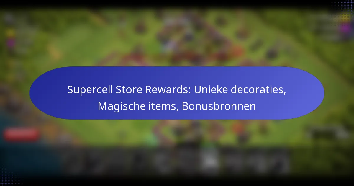 You are currently viewing Supercell Store Rewards: Unieke decoraties, Magische items, Bonusbronnen