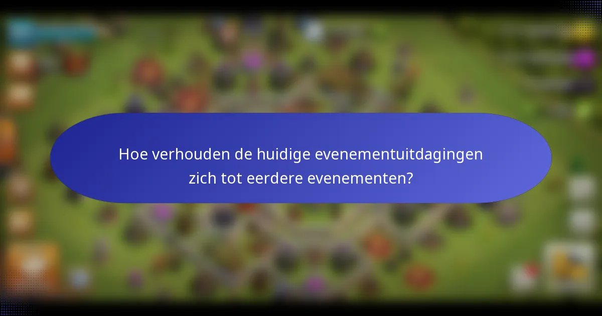 Hoe verhouden de huidige evenementuitdagingen zich tot eerdere evenementen?