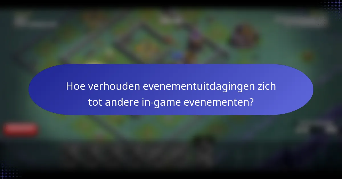 Hoe verhouden evenementuitdagingen zich tot andere in-game evenementen?