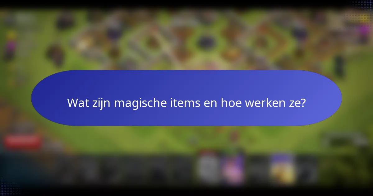 Wat zijn magische items en hoe werken ze?